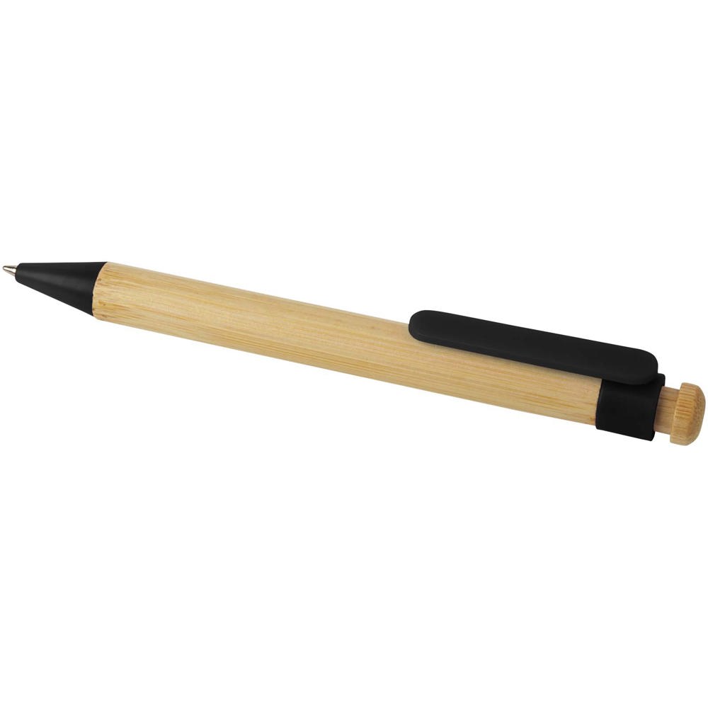 Rattan balpen van bamboe en gerecycled plastic (zwarte inkt)