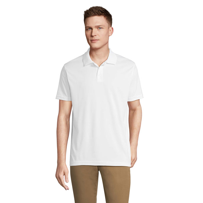 PITCHER - PITCHER UNISEX POLO - met logo of onbedrukt bestellen - Wit