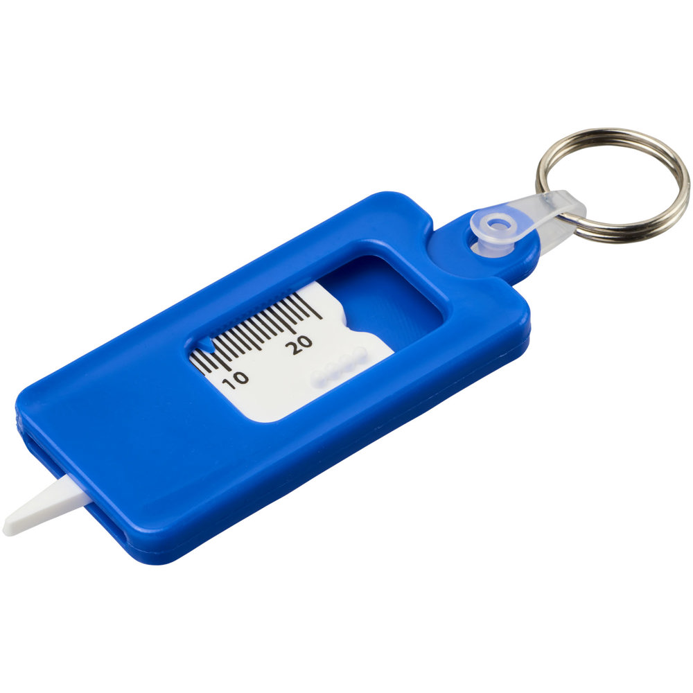 Kym sleutelhanger van gerecycled bandenprofiel - voor bedrijven en relatiegeschenken - blauw