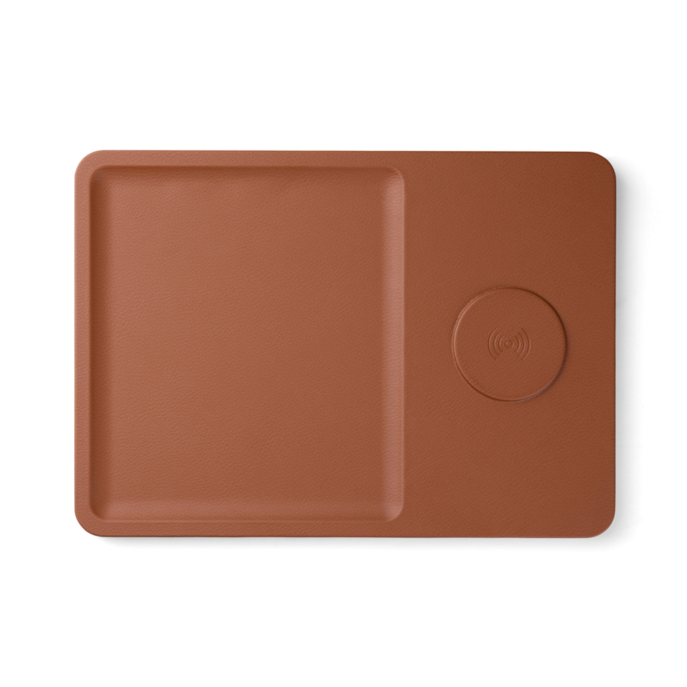 VINGA Timo RCS bureauoplader en accessoirebakje - bedrukt of onbedrukt verkrijgbaar - bruin (± PMS brown)