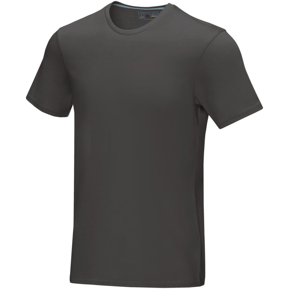Azurite heren T-shirt met korte mouwen biologisch textiel - met logo of onbedrukt bestellen - Stormgrijs