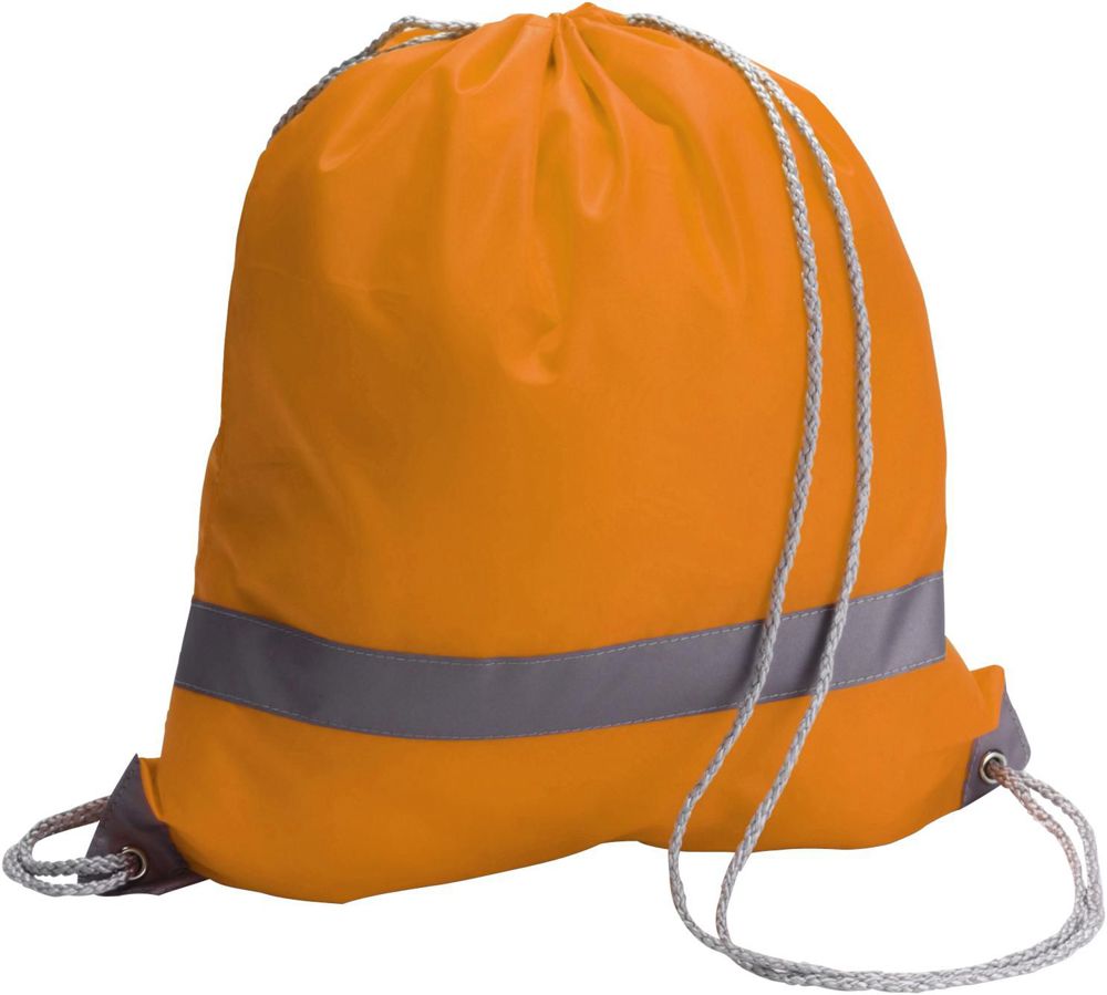 Polyester (190T) trekkoord rugzak Sylvie - voor bedrijven en relatiegeschenken - Oranje