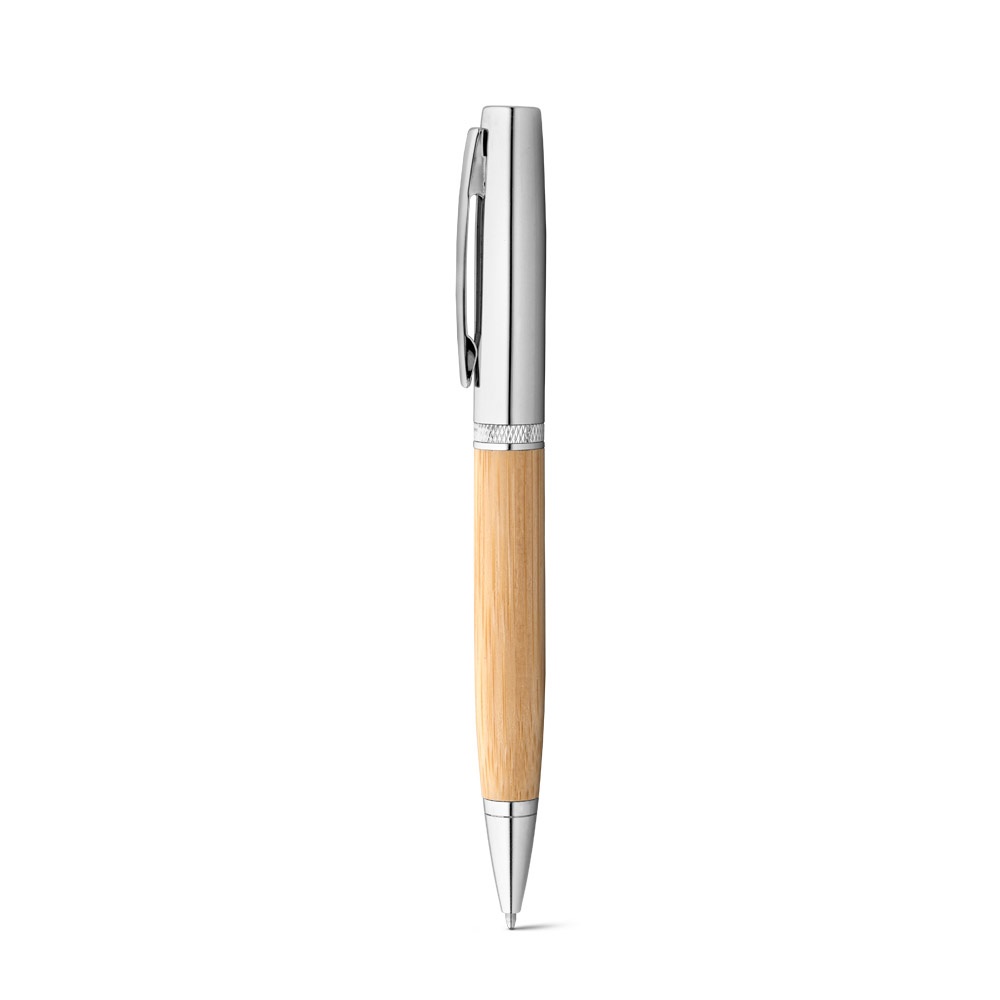 FUJI. Bamboe en metalen balpen met etui