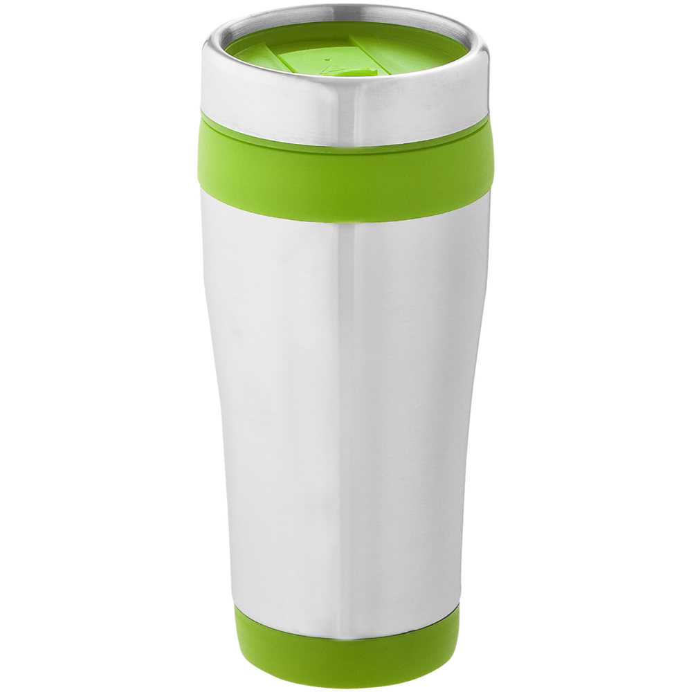 Elwood 410 ml geïsoleerde thermosbeker - kopen of bedrukken - Zilver, Limegroen