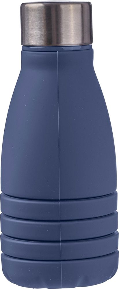 Siliconen opvouwbare drinkfles 550 ml Erin - met logo of onbedrukt bestellen - blauw