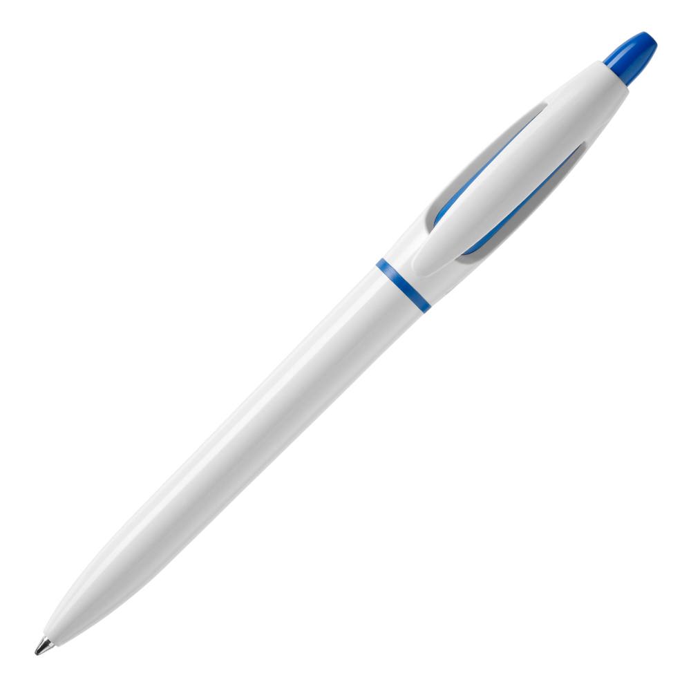 Balpen S! hardcolour - met logo of onbedrukt bestellen - Wit / Blauw