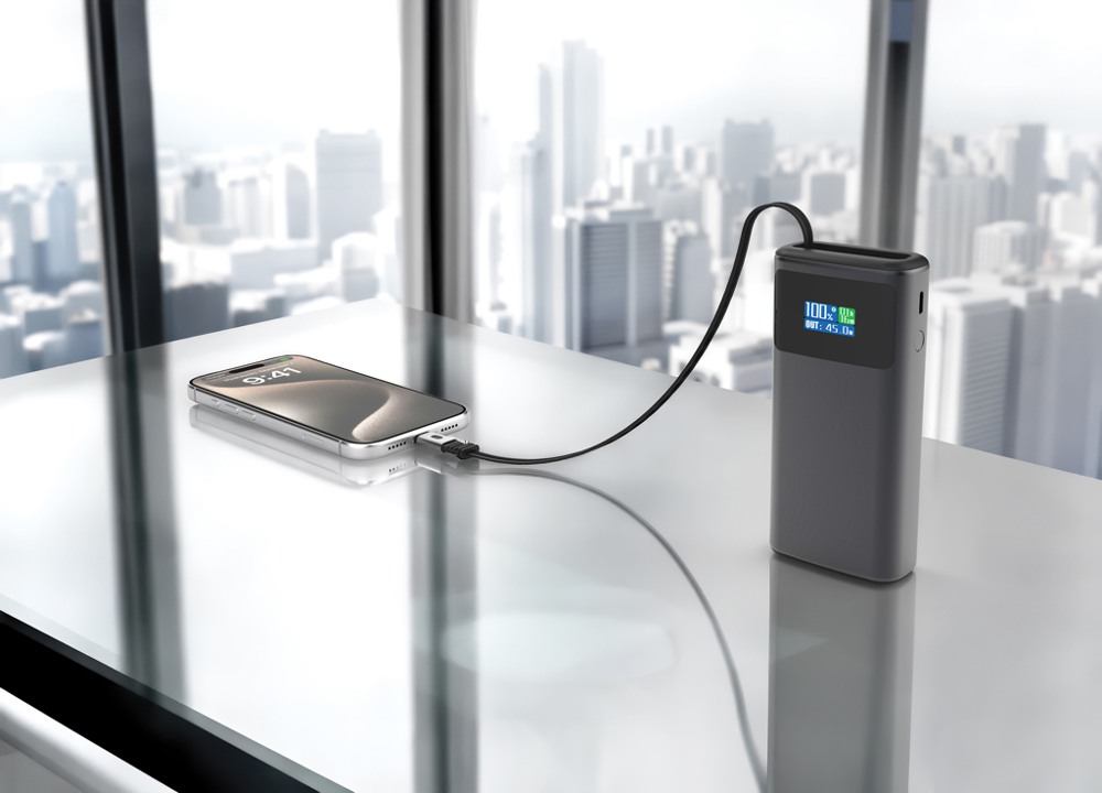 Quantum RCS ultra-fast PD45W 10.000mAh powerbank met scherm