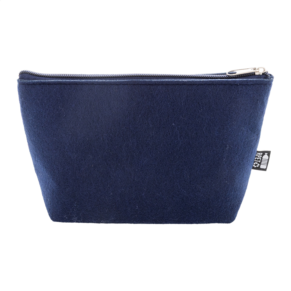 Refelt Beauty - RPET cosmetische zak - met logo of onbedrukt bestellen - donker blauw