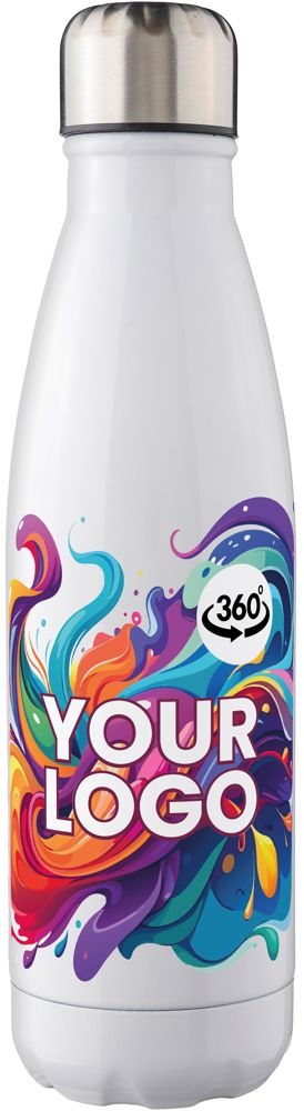 Gerecyclede roestvrijstalen fles Sumatra - met logo of onbedrukt bestellen