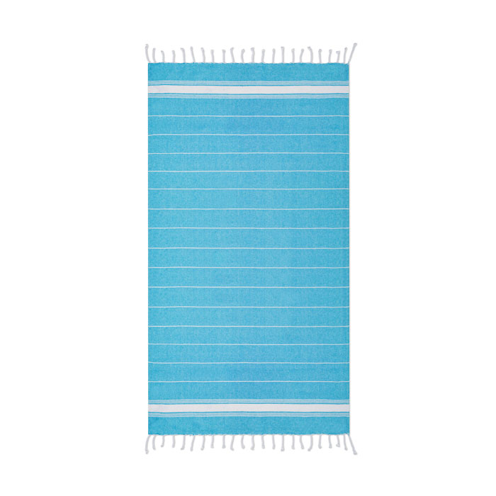 MALIBU - Katoenen hamamdoek - kopen of bedrukken - turquoise