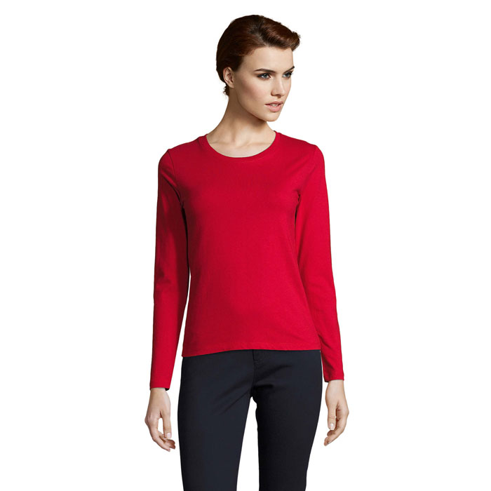 IMPERIAL LSL WOMEN - IMPERIAL LSL DAMES T-SHIRT - met logo of onbedrukt bestellen - rood