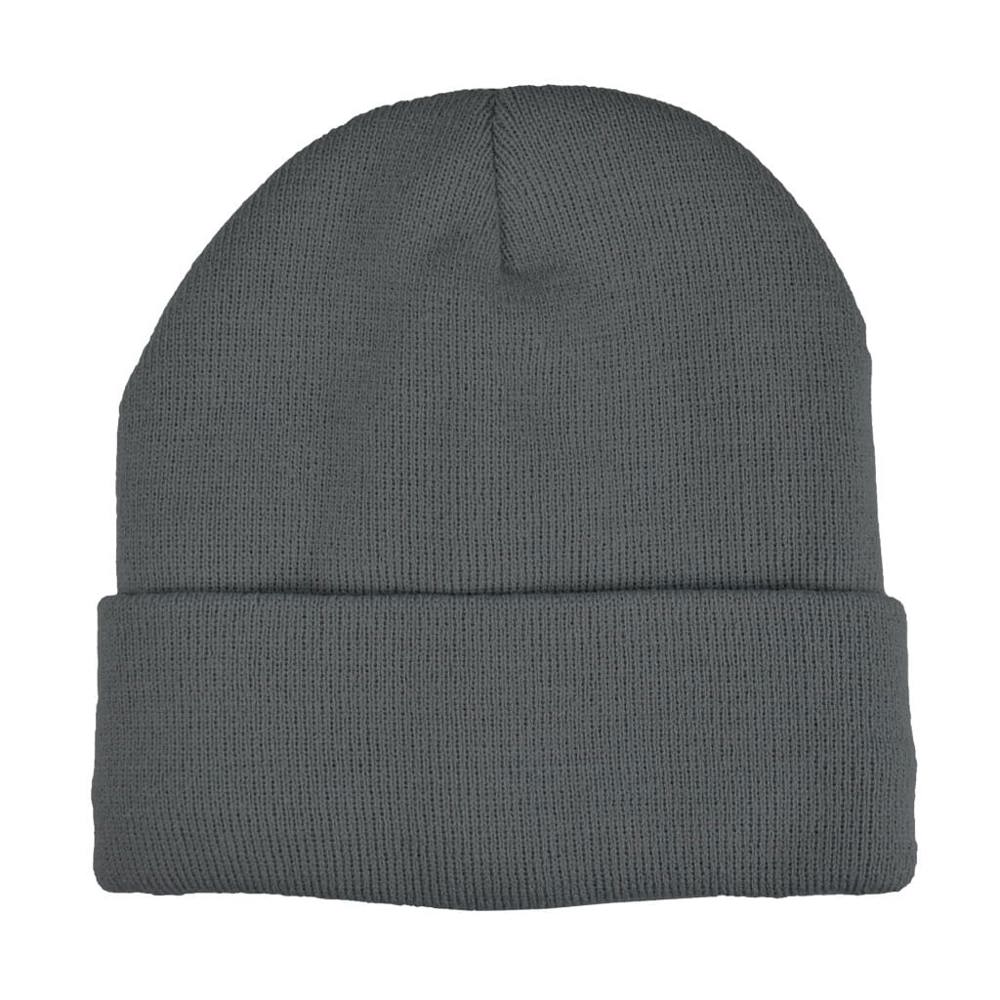 Gebreide muts met fleece - met logo of onbedrukt bestellen - Donkergrijs (PMS Cool Grey 11c) / Donkergrijs