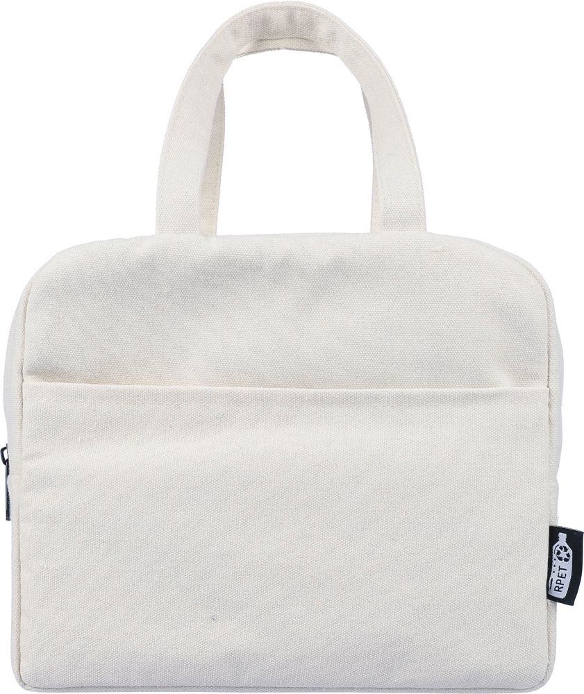 Gerecyclede polycotton (330 gsm) koeltas Elowen - voor bedrijven en relatiegeschenken - Beige
