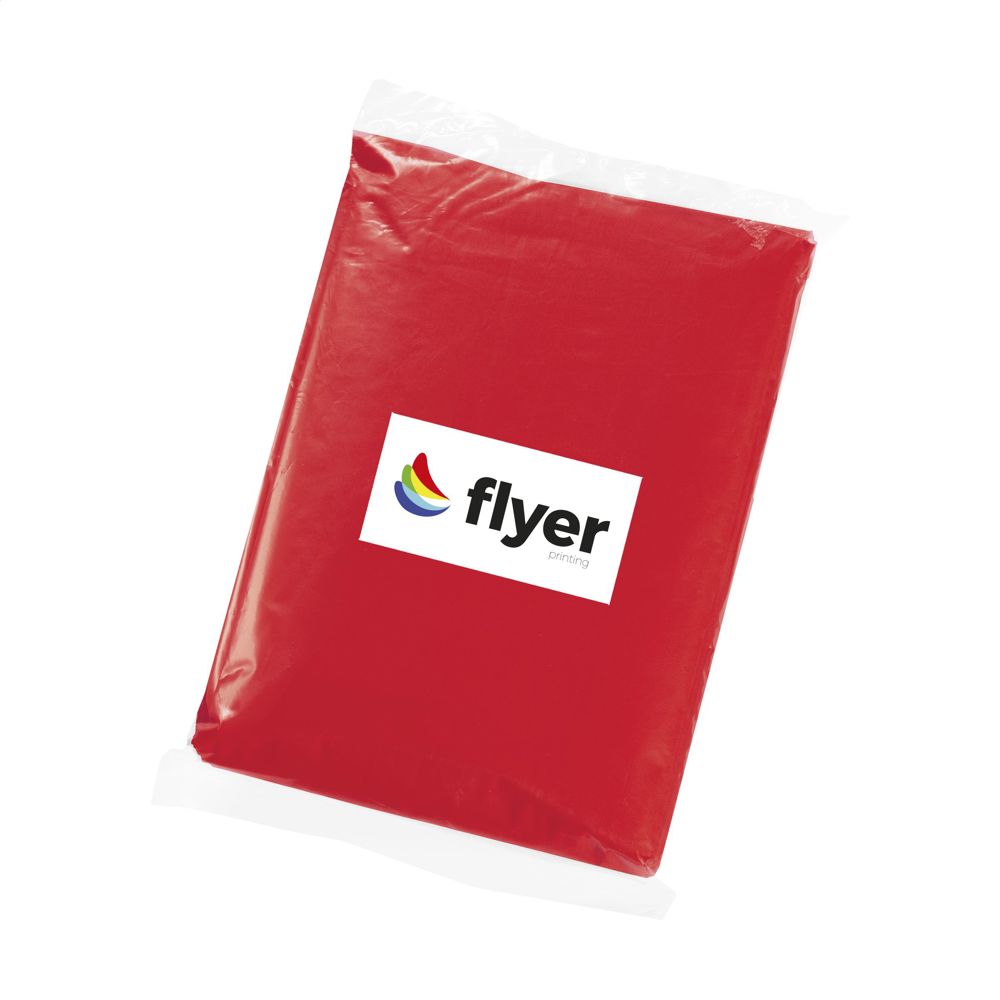 Clear regenponcho - voor bedrijven en relatiegeschenken - Rood