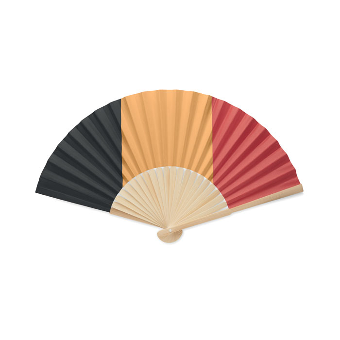 FUNFAN - Handwaaier met vlagontwerp - met logo of onbedrukt bestellen - Zwart