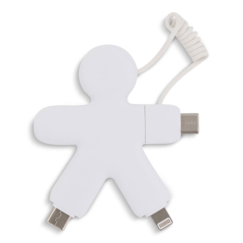 2064 | Xoopar Buddy Eco Charging Cable - kopen of bedrukken - Wit
