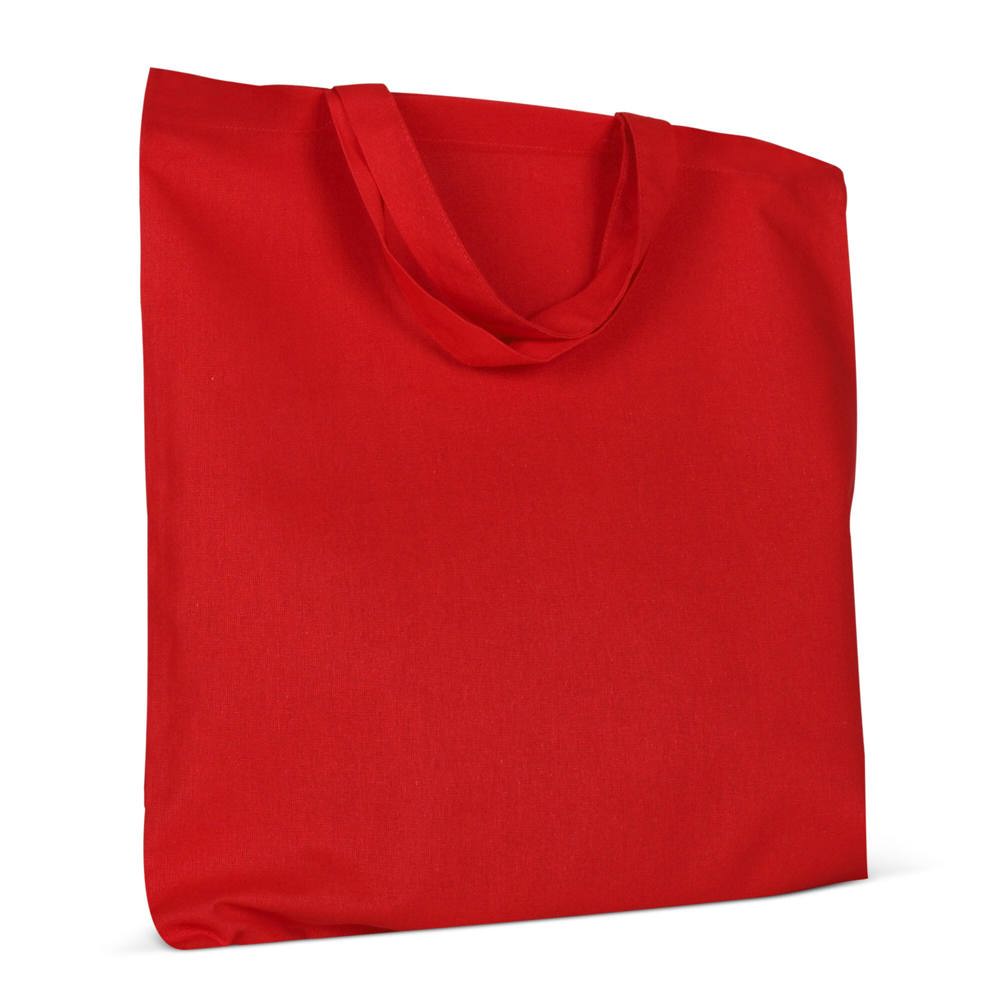 Schoudertas OEKO-TEX® gekleurd kort 140g/m² 38x42 cm - bedrukt of onbedrukt verkrijgbaar - rood