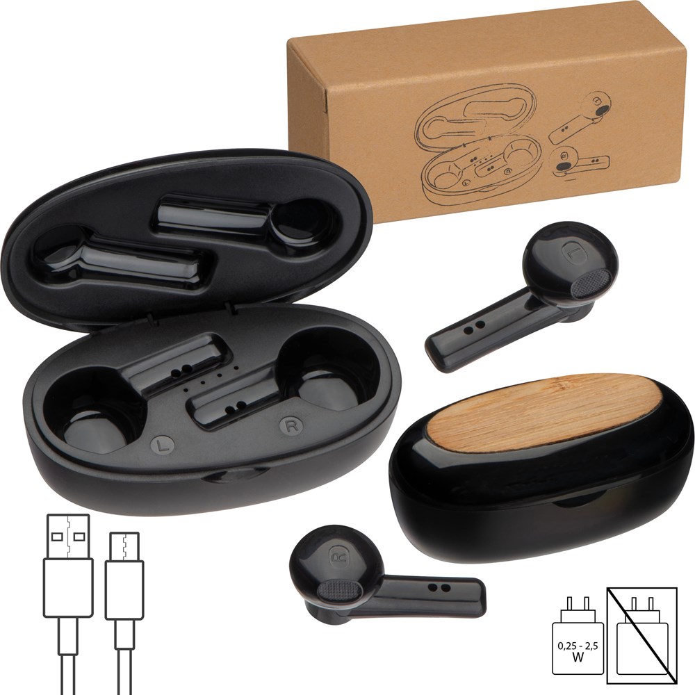 Koptelefoon in ear bleutooth - voor bedrijven en relatiegeschenken