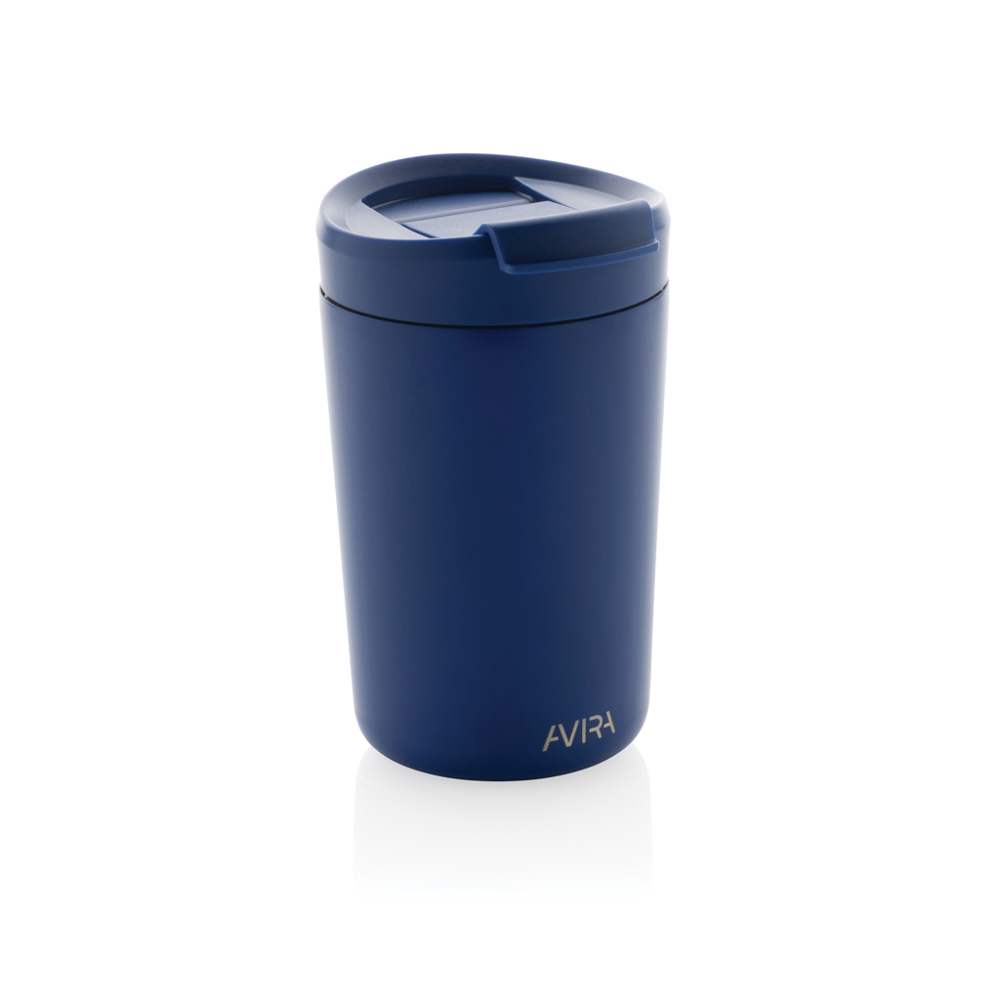 Avira Alya RCS gerecycled roestvrijstalen beker 300ML - voor bedrijven en relatiegeschenken - royal blue (± PMS Reflex blue C)