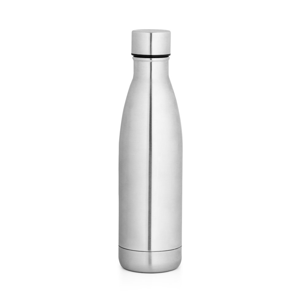 BUFFON. 500 mL roestvrij stalen thermosfles - met logo of onbedrukt bestellen - Satijn zilver