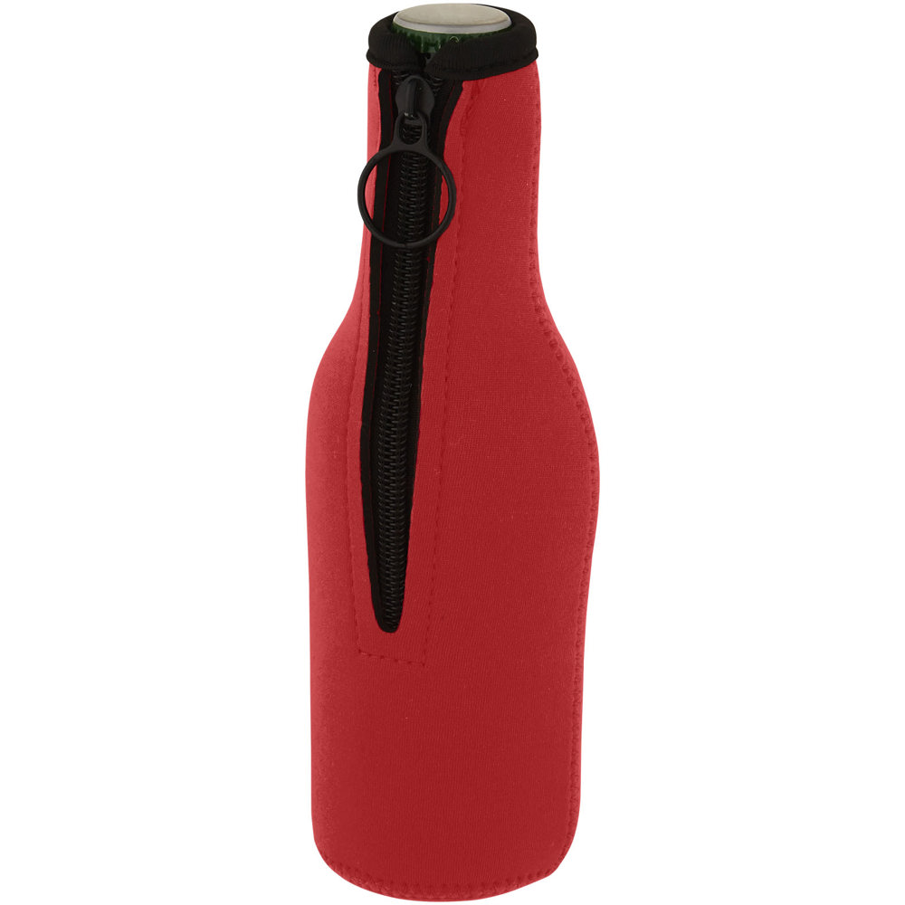 Fris flessenhouder van gerecycled neopreen - met logo of onbedrukt bestellen - rood