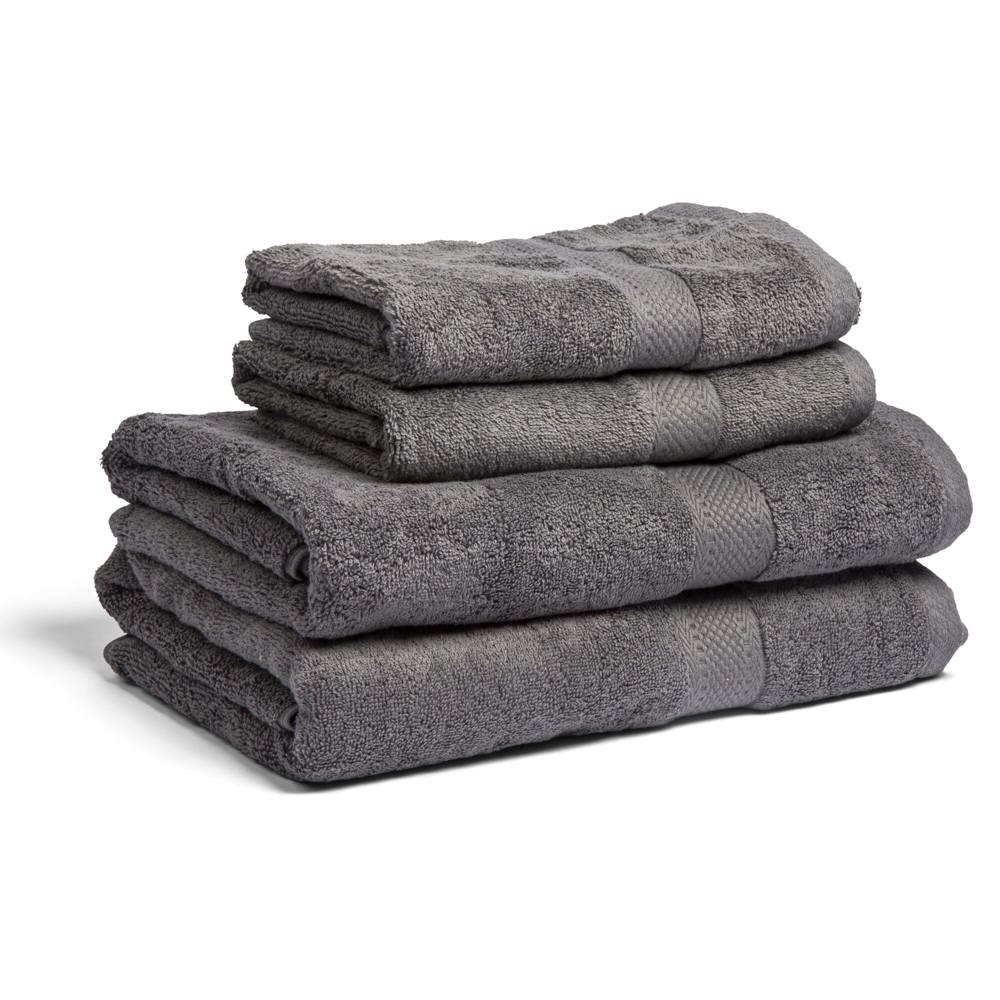 Lord Nelson Fairtrade handdoek 70x130cm set van 3 - voor bedrijven en relatiegeschenken - donker grijs