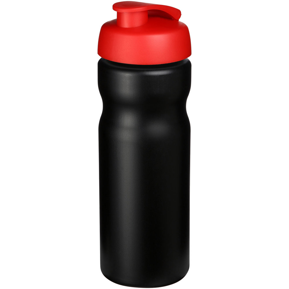 Baseline® Plus 650 ml sportfles met kanteldeksel - met logo of onbedrukt bestellen - Zwart, Rood
