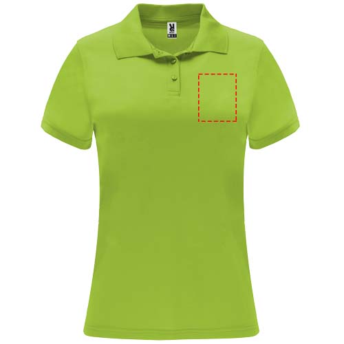 Monzha 150 g/m² sportpolo met korte mouwen voor dames