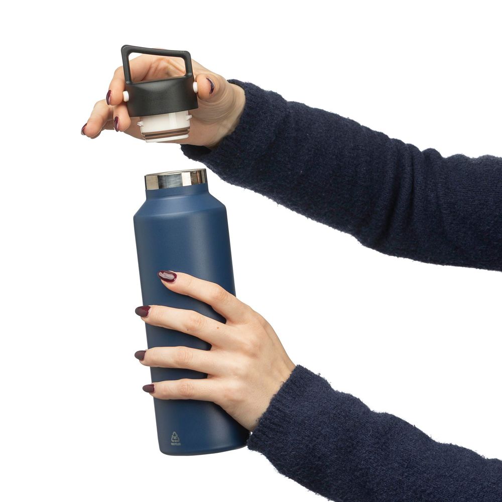 Gerecyclede roestvrijstalen dubbelwandige fles (600 ml) Mace