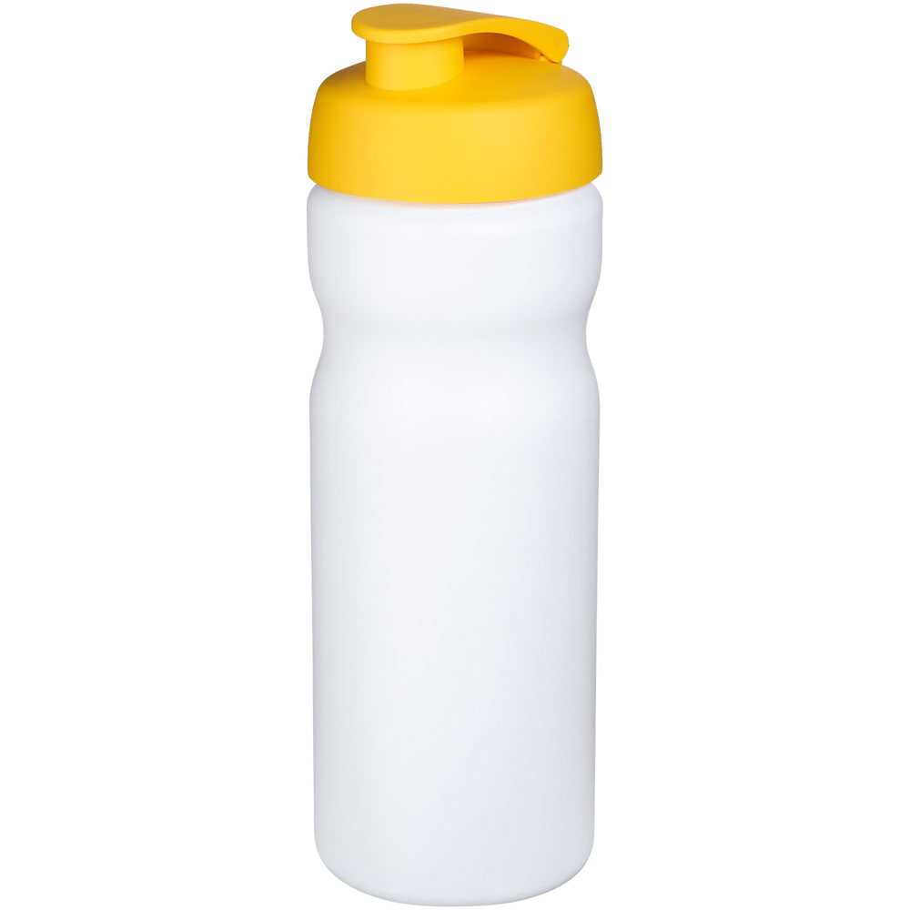 Baseline® Plus 650 ml sportfles met kanteldeksel - met logo of onbedrukt bestellen - Wit, Geel