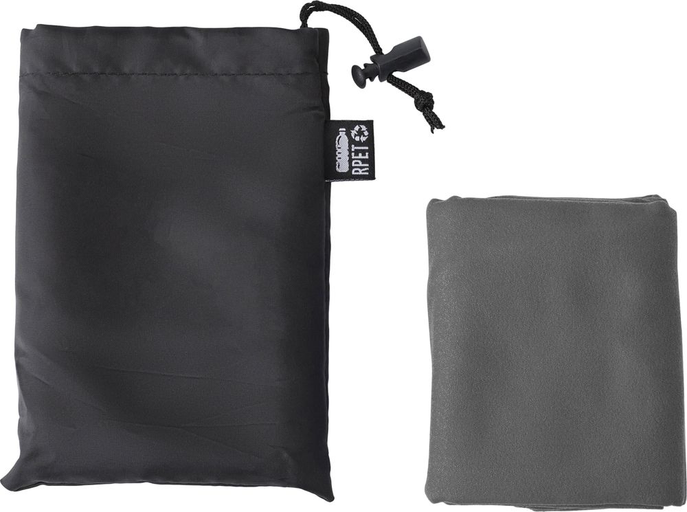 rPET handdoek Brunilda - bedrukt of onbedrukt verkrijgbaar - grijs