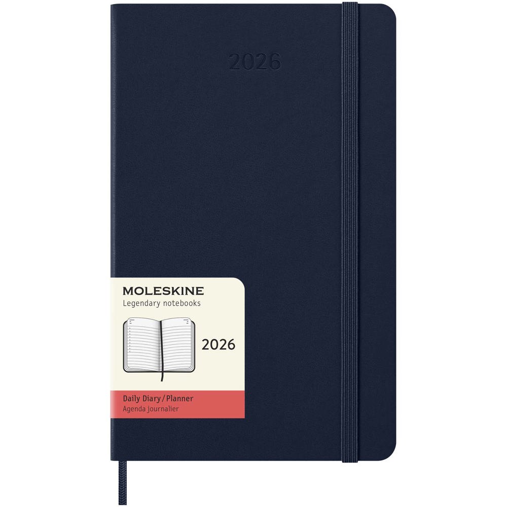 Moleskine dag-agenda voor 12 maanden met harde kaft - Saffierblauw