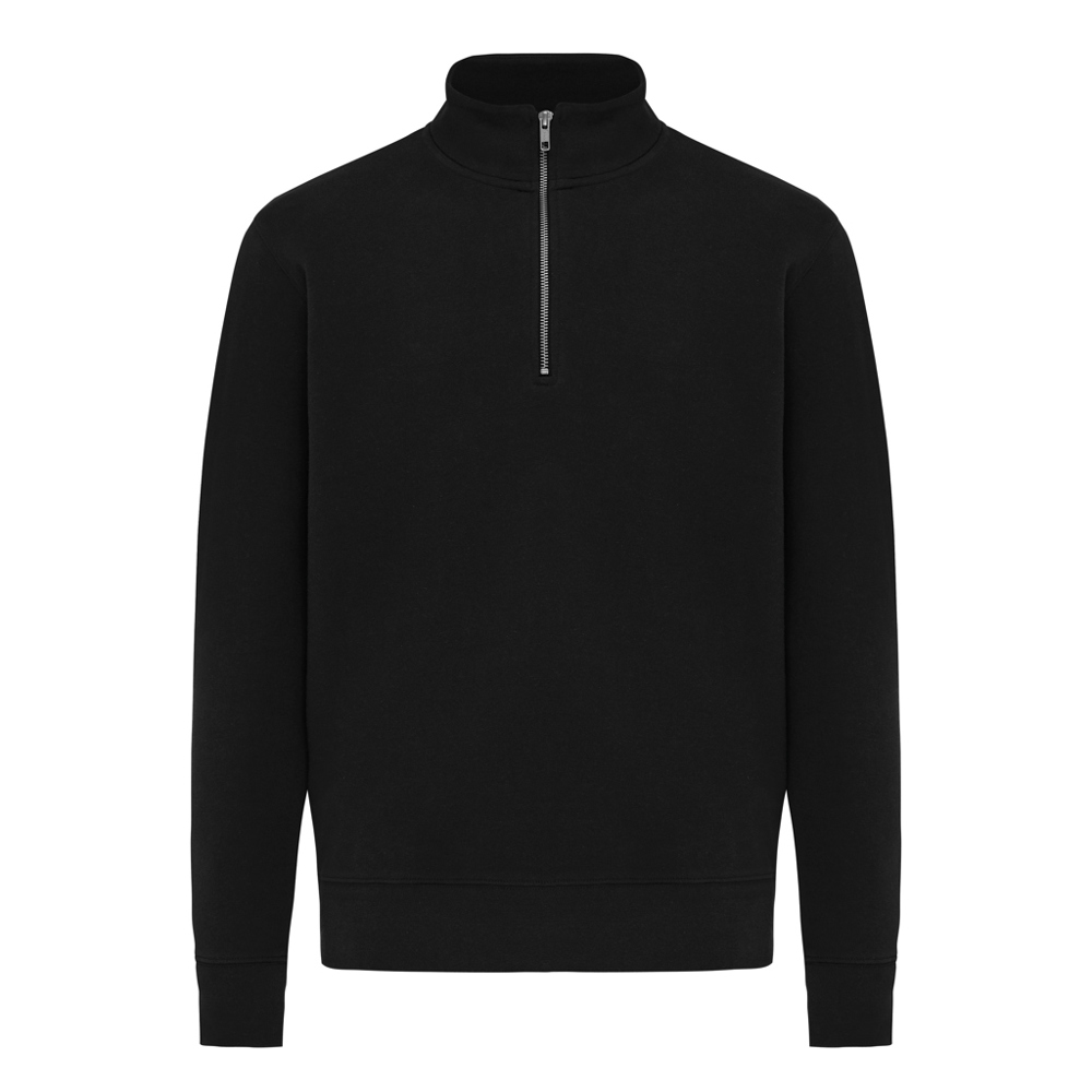 IQONIQ Elgon gerecycled katoen sweater met kwartritssluiting - voor bedrijven en relatiegeschenken