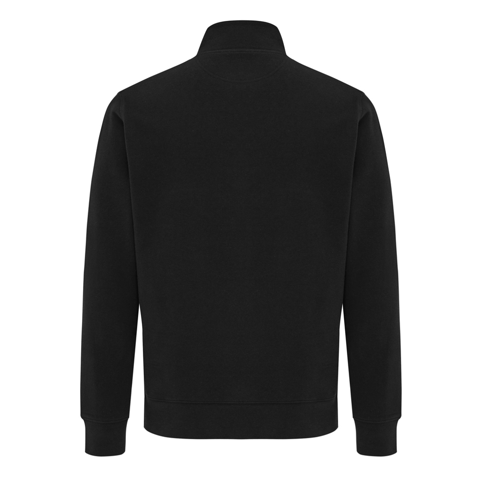 IQONIQ Elgon gerecycled katoen sweater met kwartritssluiting