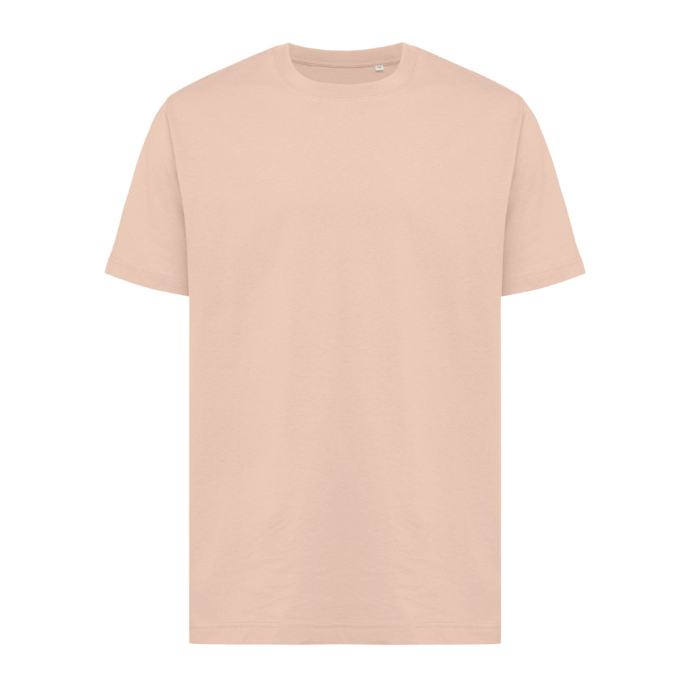 IQONIQ Kakadu relaxed gerecycled katoen t-shirt - met logo of onbedrukt bestellen - peach nectar (± PMS 14-1314 TCX)