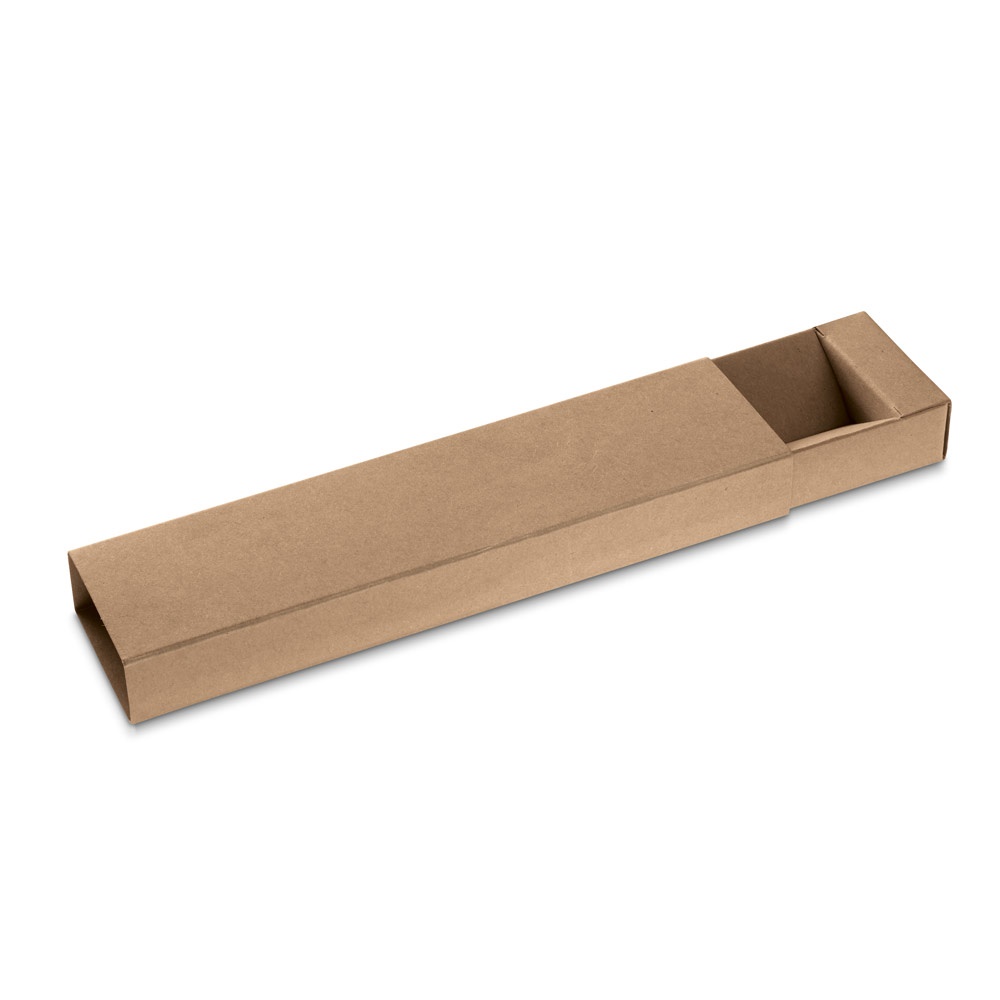 PENDULO. 100% gerecyclede papieren hoes voor 1 balpen - met logo of onbedrukt bestellen - naturel