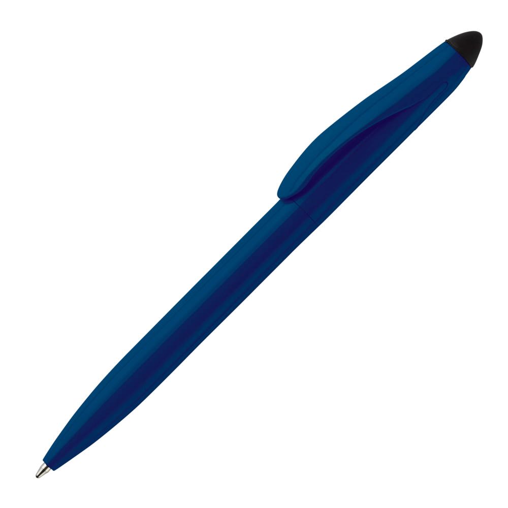 Balpen Touchy stylus hardcolour - voor bedrijven en relatiegeschenken - Donkerblauw / Zwart