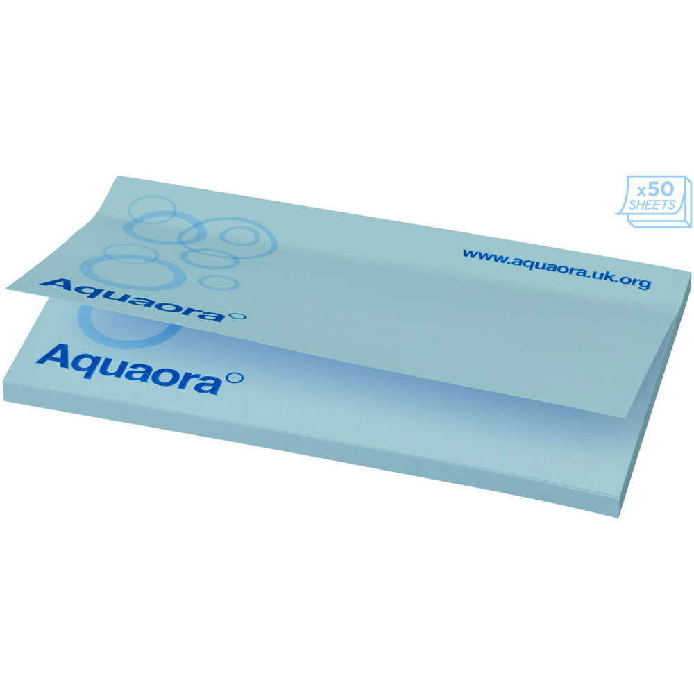 Sticky-Mate® sticky notes 127x75 mm - voor bedrijven en relatiegeschenken - Lichtblauw