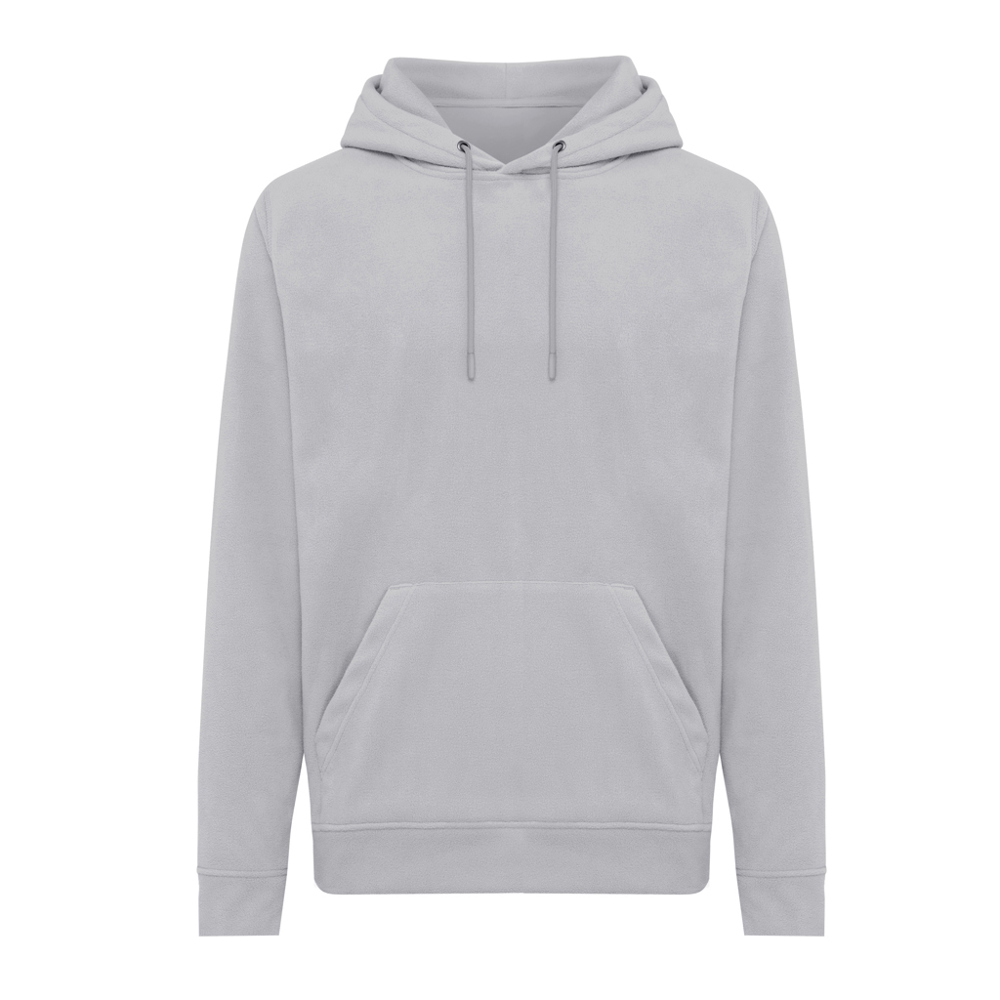 IQONIQ Trivor gerecycled polyester fleece hoodie - bedrukt of onbedrukt verkrijgbaar - storm grey (± PMS 16-3916 TCX)