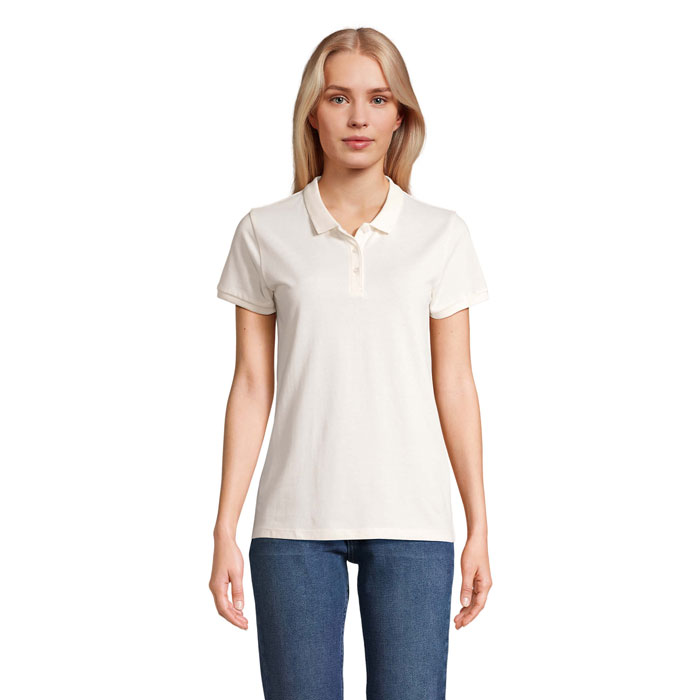 PLANET WOMEN - PLANET DAMES Polo 170g - met logo of onbedrukt bestellen - Gebroken Wit
