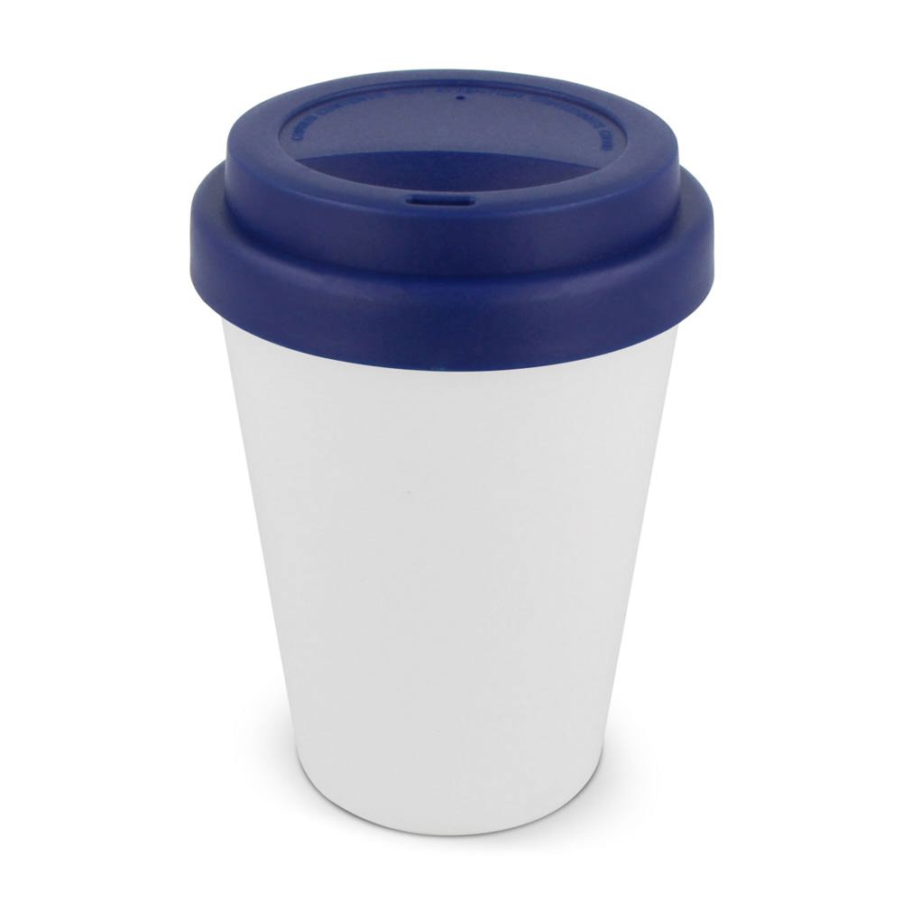 RPP Koffiebeker Wit 250ml - kopen of bedrukken - Wit / Donkerblauw