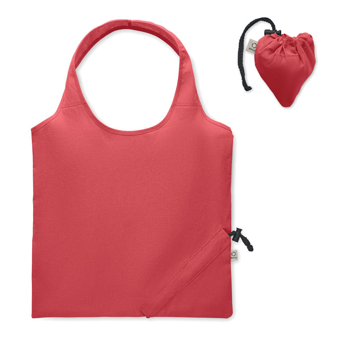CARRIE COLOUR - Opvouwbare boodschappentas 140g - met logo of onbedrukt bestellen - rood