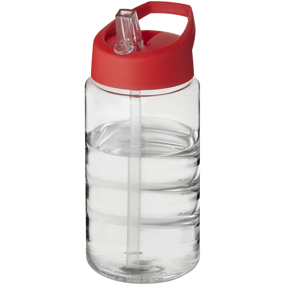 H2O Active® Bop 500 ml sportfles met tuitdeksel - met logo of onbedrukt bestellen - Transparent, Rood
