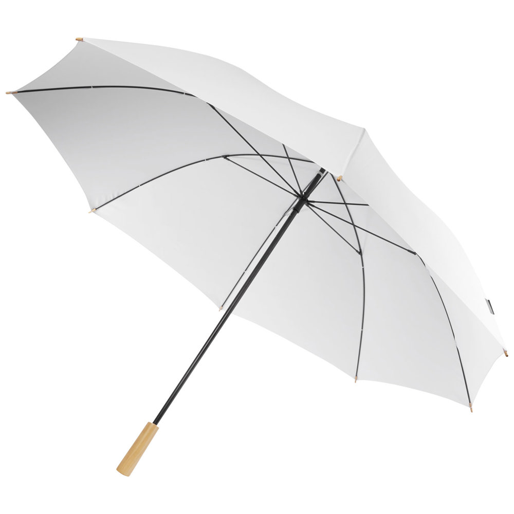 Romee 30'' windproof gerecyclede PET golfparaplu - voor bedrijven en relatiegeschenken - Wit