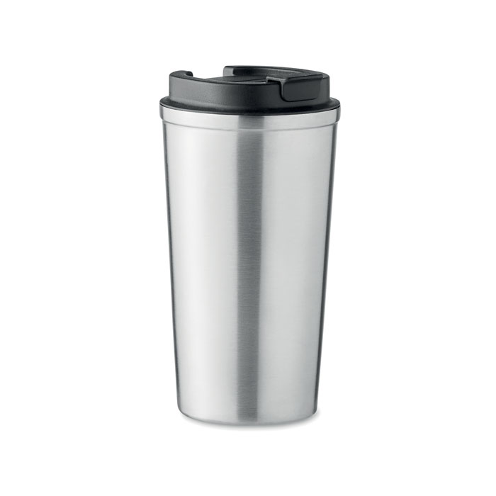 BRACE + - Dubbelwandige beker 510 ml - voor bedrijven en relatiegeschenken - Mat Zilver