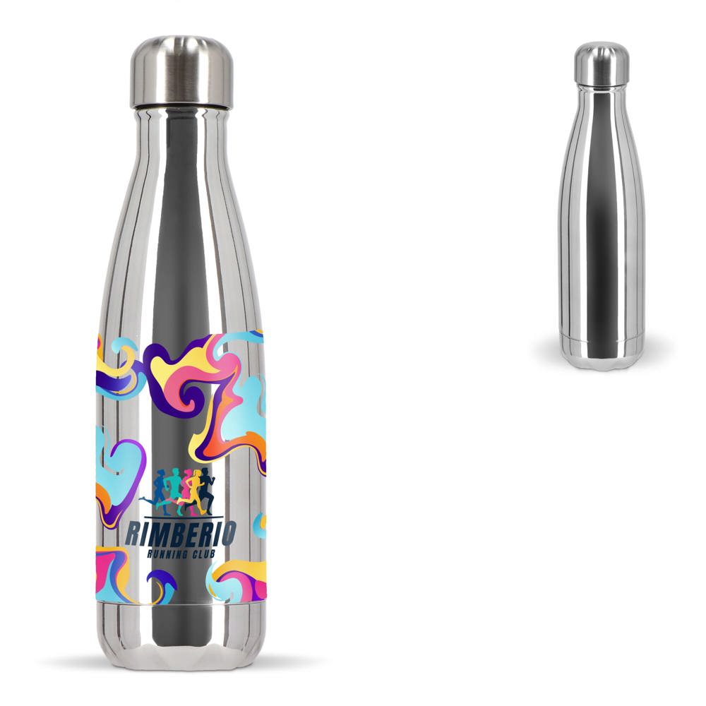 Sagaform Nils stalen fles Chroom 500 ml - met logo of onbedrukt bestellen