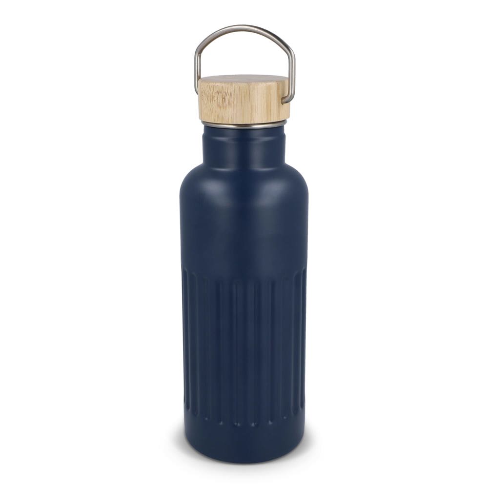 Gerecycled RVS Thermo fles 500ml - voor bedrijven en relatiegeschenken - Donkerblauw