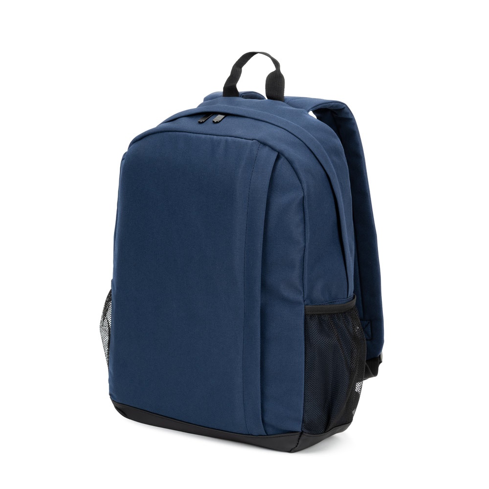 LIVERPOOL. Laptoprugzak van gerecycled polyester met hoge dichtheid, 600D, 15 inch - bedrukt of onbedrukt - Blauw