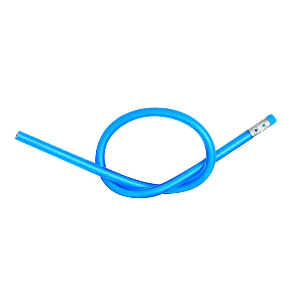 AGILE - Flexibel ongeslepen potlood - met logo of onbedrukt bestellen - blauw
