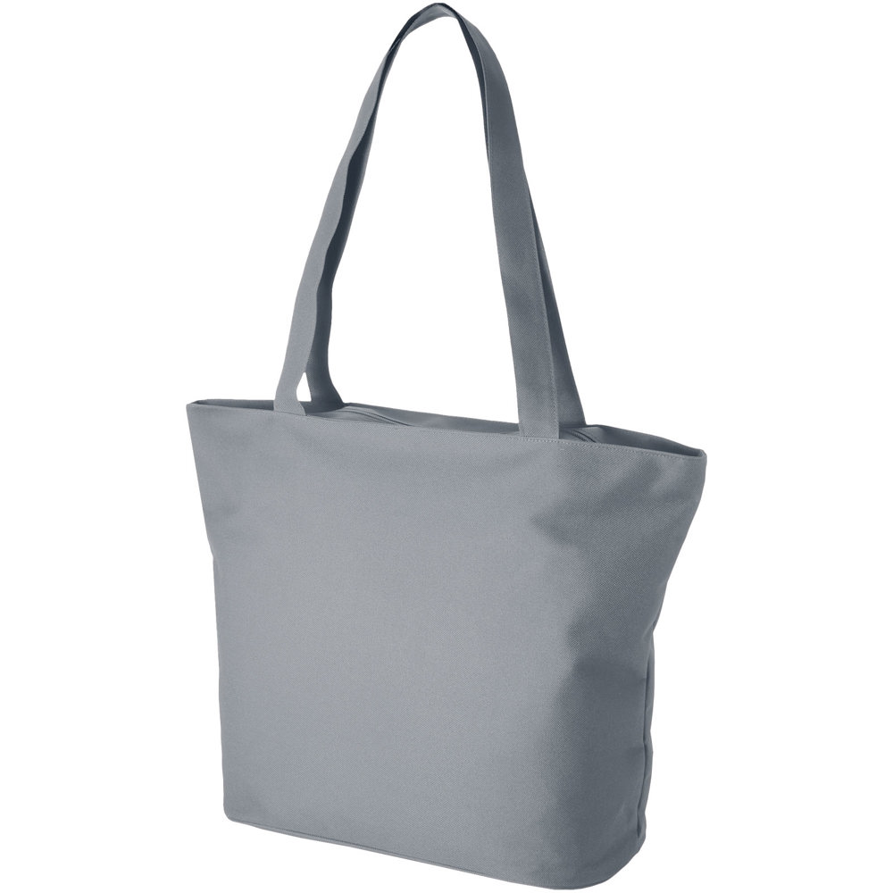 Panama polyester draagtas met rits 20L - met logo of onbedrukt bestellen - Grijs